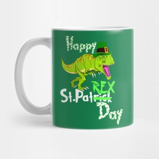 Happy St Patrick's Day Dinosaur PaT Rex Leprechaun Mug